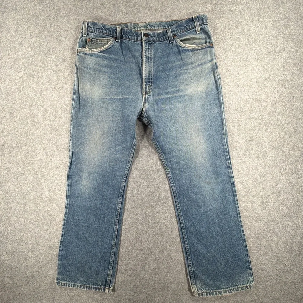 Vintage Levis 505 Jeans Mens 42x30 (Fits 40x29) Straight Orange Tab USA 70s